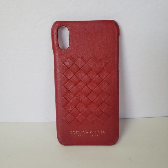 BOTTEGA VENETA IPhone Cases X XS Cell Phone Hard Cover Designer Red Leather - Picture 3 of 10
